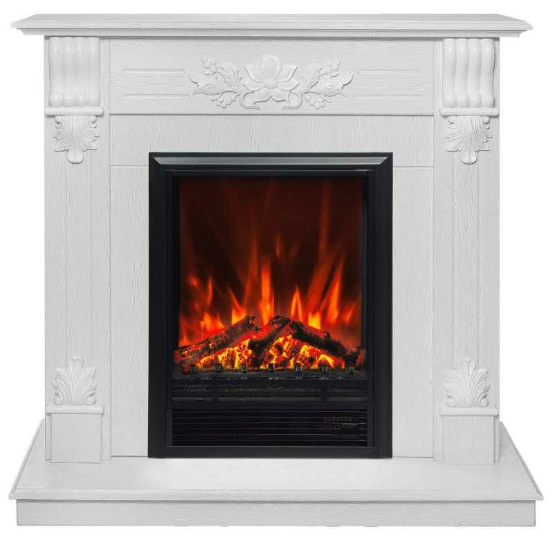 Камин RealFlame "Ottawa WT", электрический, имитация пламени, обогрев 40м³, 1.5кВт с очагом Eugene
