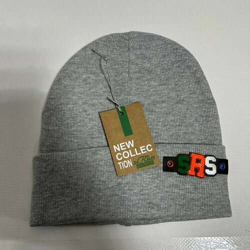 фото Шапка , размер 48/52, серый нет бренда