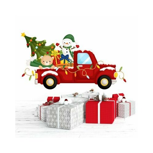 Наклейки на окна новогодние «Подарочная почта»