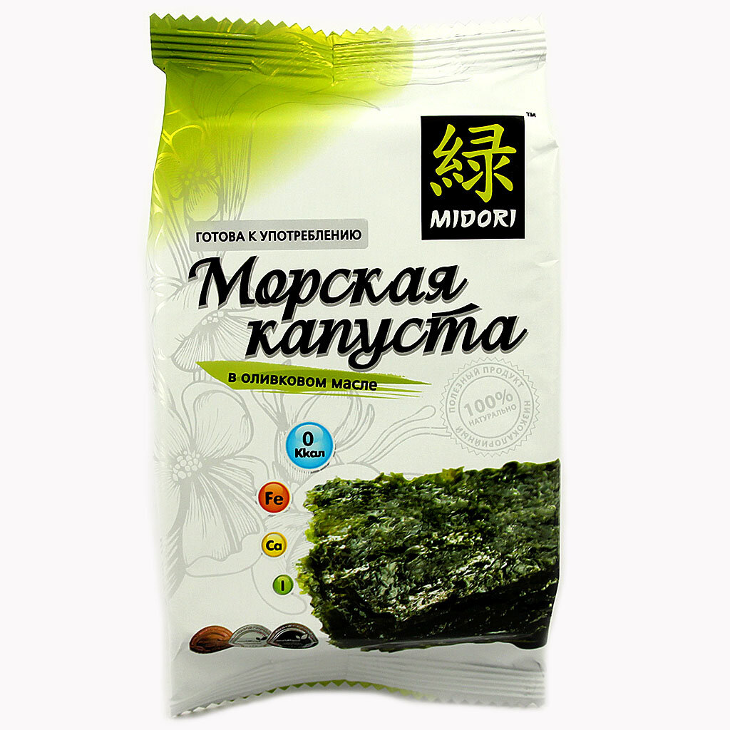 Морская капуста MIDORI в оливковом масле, 5 г - фото №7