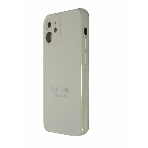 Чехол-накладка для iPhone 12 Mini VEGLAS SILICONE CASE NL Защита камеры кремовый (11)