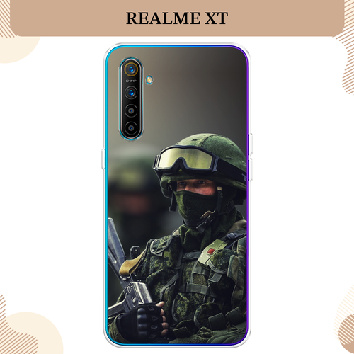 Силиконовый чехол Солдат на Realme XT / Реалми XT силиконовый чехол на realme xt реалми xt волшебный волк