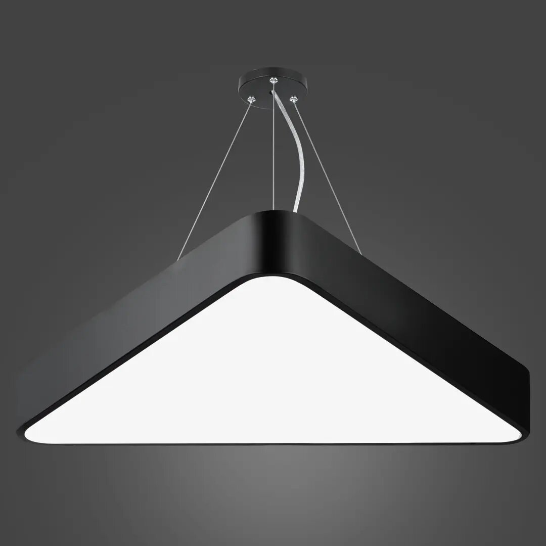 Светильник подвесной светодиодный «Geometria» Delta 5 м² нейтральный белый свет 2900 Лм цвет черный