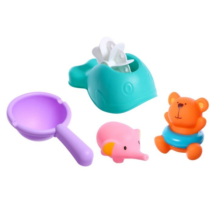 SUI Набор игрушек для ванны «Зверята», 4 предмета