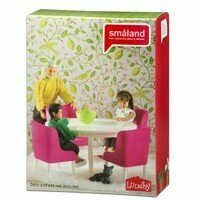 Мебель для домика LUNDBY Смоланд Обеденная группа в малиновых тонах - фото №4