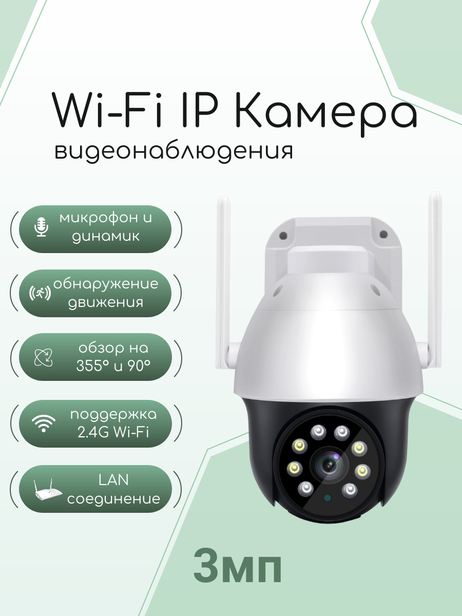 Уличная Wi-Fi IP камера Run Energy видеонаблюдения 3mp