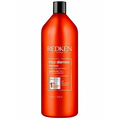 Шампунь для волос женский Redken Frizz Dismiss Shampoo 1000 мл, для непослушных волос