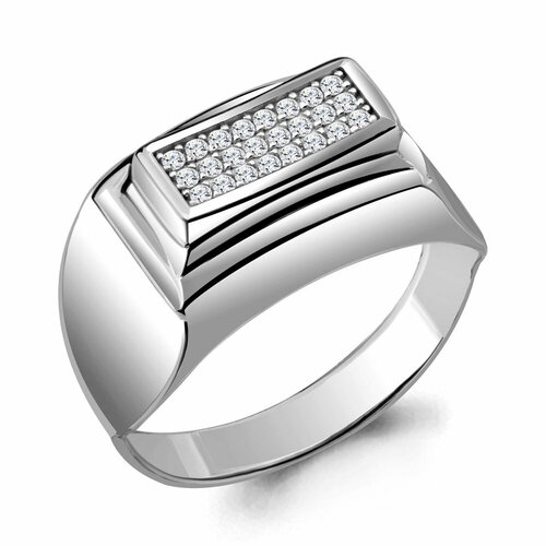 фото Кольцо aquamarine, серебро, 925 проба, фианит, серебряный