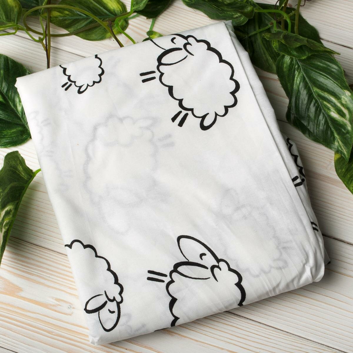 фото Простынь на резинке/детская/поплин/75х125/простыня/Традиция