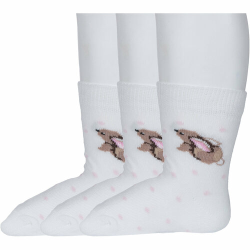 фото Носки rusocks 3 пары, размер 12-14, белый