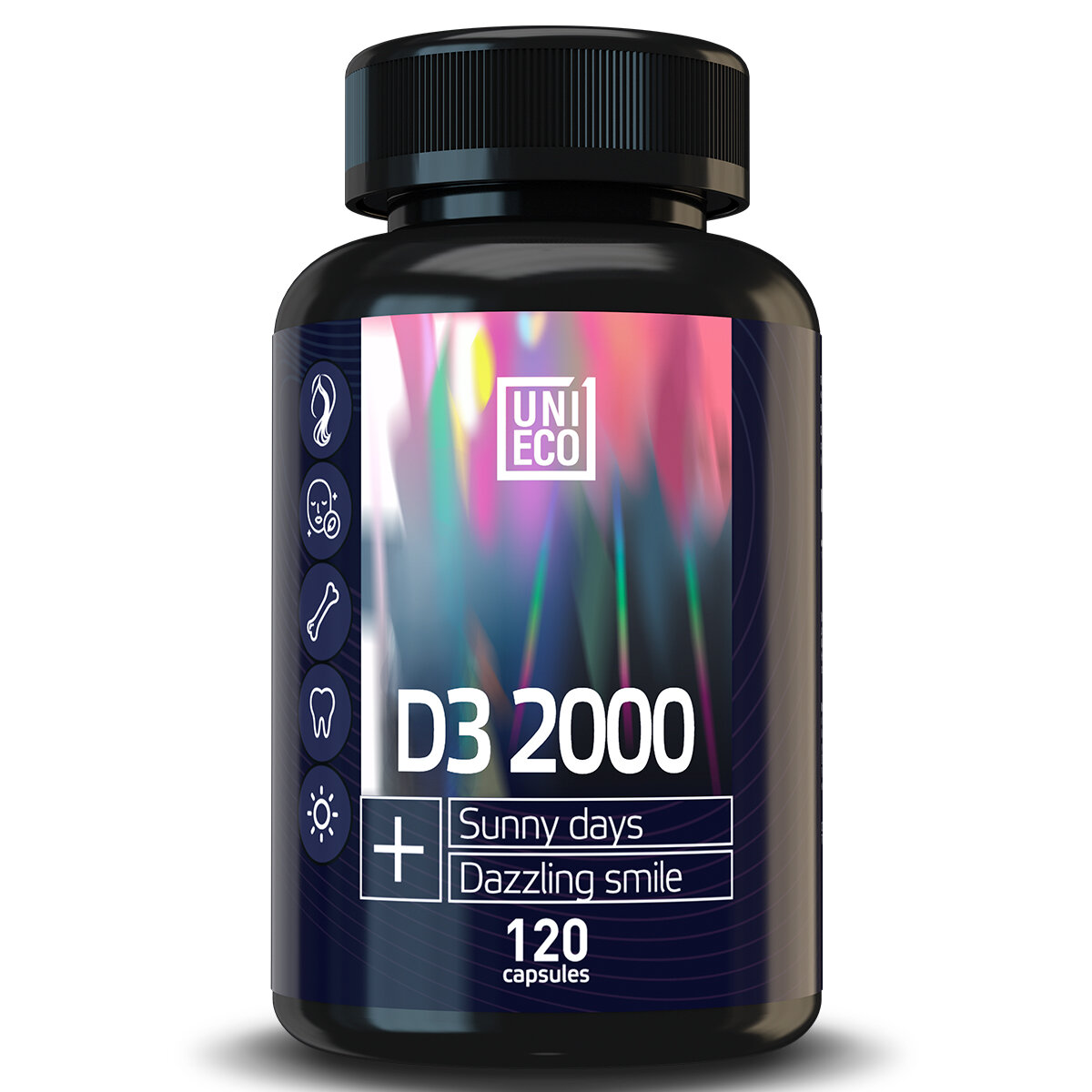 Витамин Д3 D3 2000 ME БАД витамины для иммунитета метаболизма иммуномодулятор 120 капсул юниэко