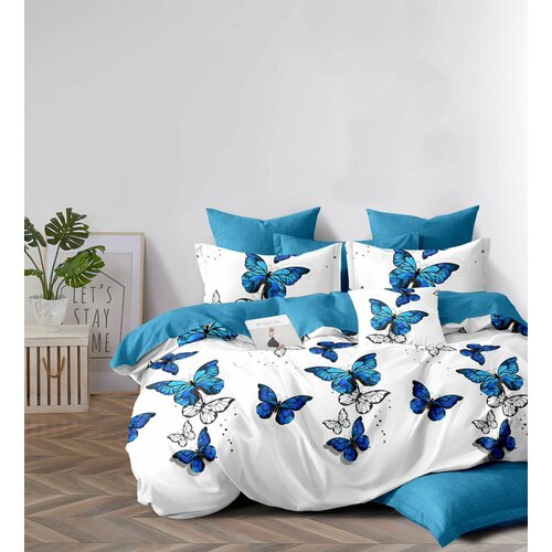 голубой, синий, белый