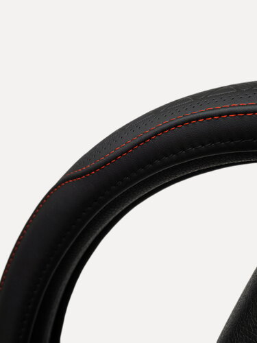 Изображение товара Оплетка на руль для LADA Веста, СВ, Кросс(Лада (ВАЗ)) 2015-н. в, M(37-38см), Натуральная кожа 90