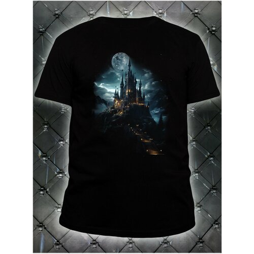 Футболка Замок Дракулы, размер 50, черный