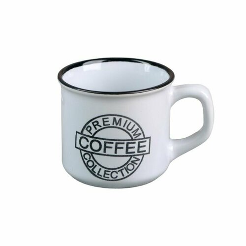 Кружка керамическая Ретро эмаль белая 170 мл 470₽
