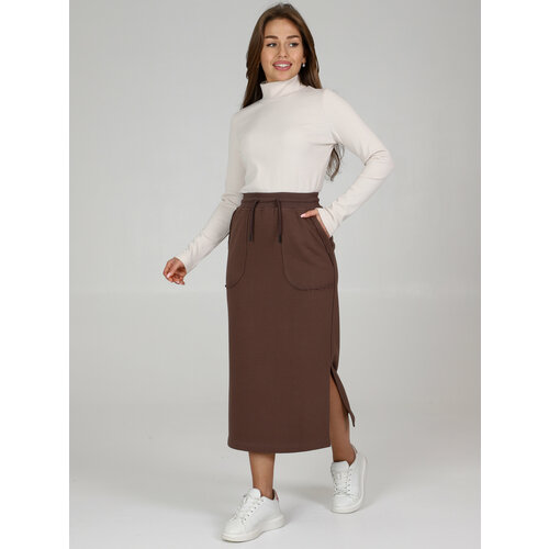 фото Юбка ivcapriz, размер 50, коричневый