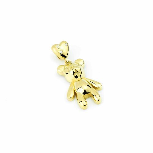 фото Подвеска sirius jewelry, серебро, 925 проба, золочение, фианит