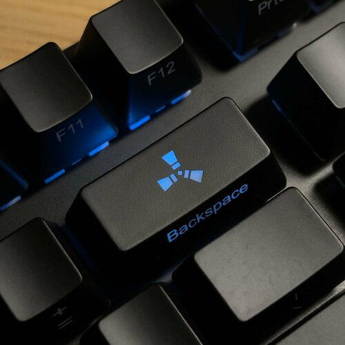 BACKSPACE Кейкап Rust для механической клавиатуры – (черный, 2u, OEM R4)