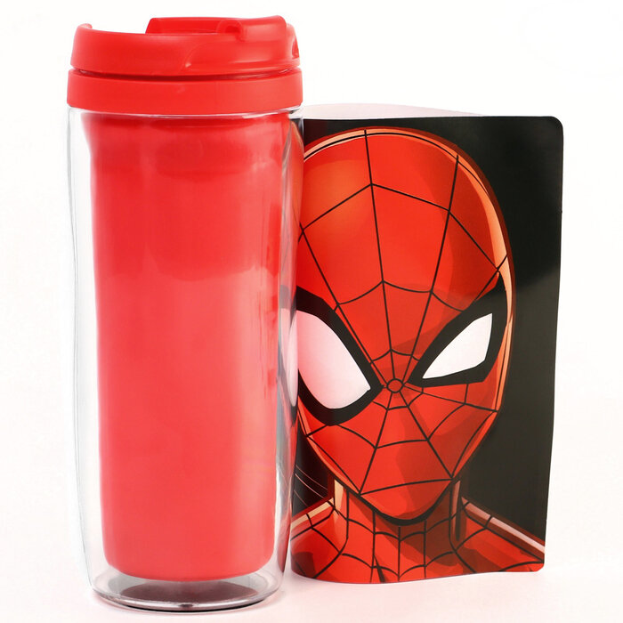 фото Термостакан, "Человек-паук" черный 350 мл