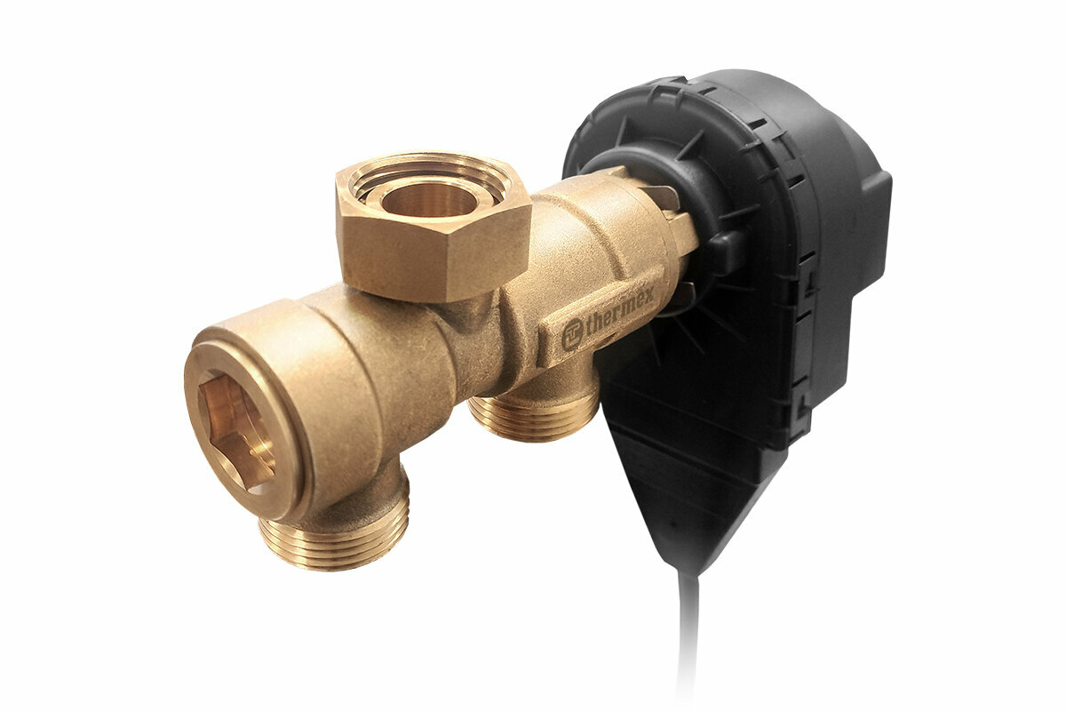 фото Комплект трехходового клапана THERMEX dLine T с электроприводом