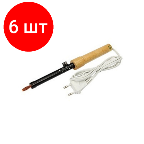 Комплект 6 штук Паяльник REXANT ПД 240 Вт деревянная ручка ЭПСН 12-0240 365500₽