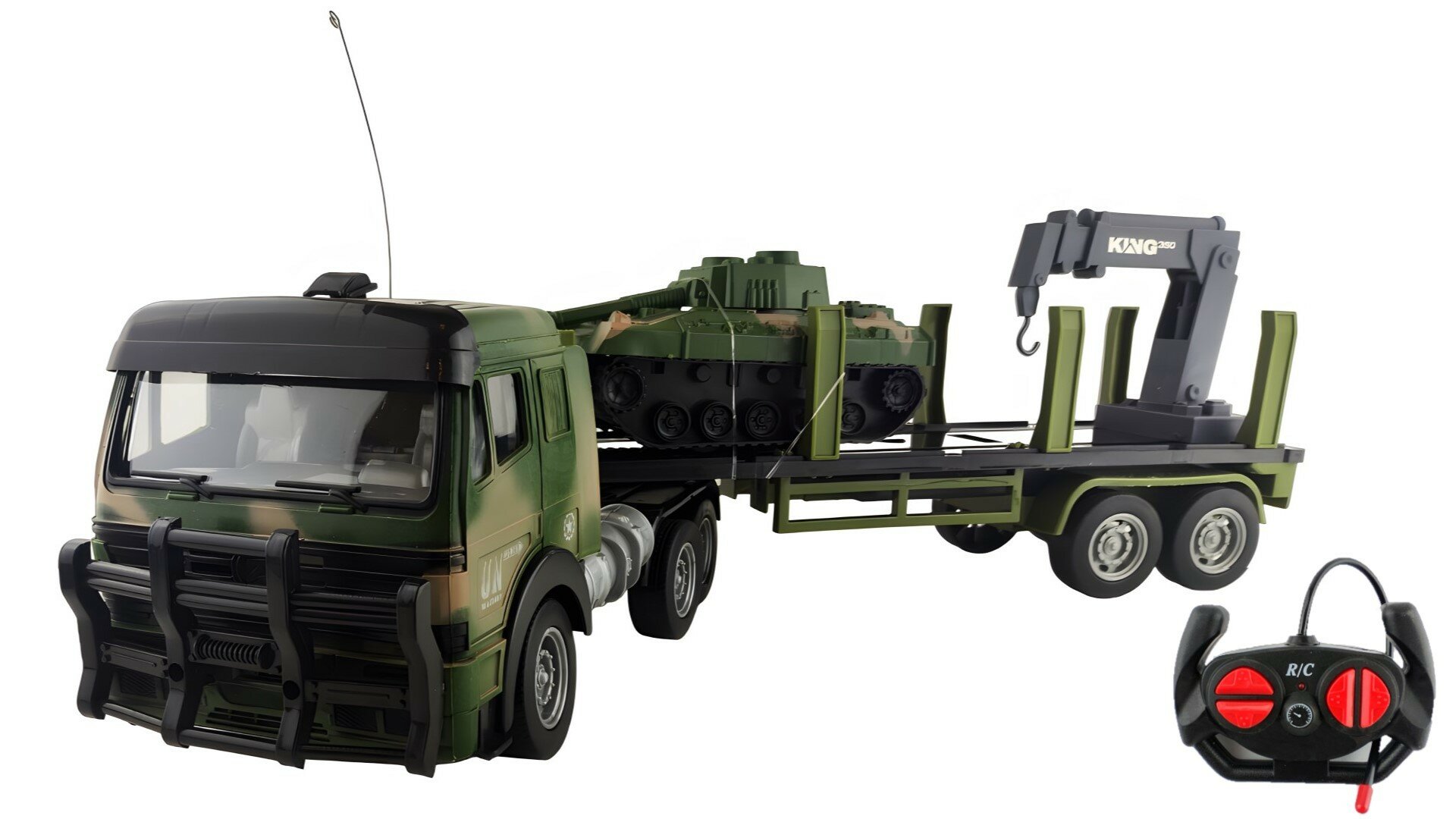 Радиоуправляемый военный грузовик City Truck с танком - 551-B2