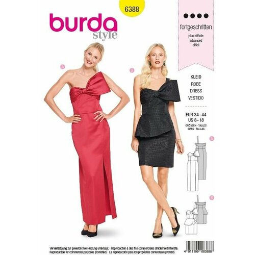 Выкройка Burda 6388 - Платье