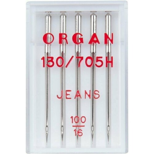 Иглы Organ для джинсы №100 5шт. 130/705H