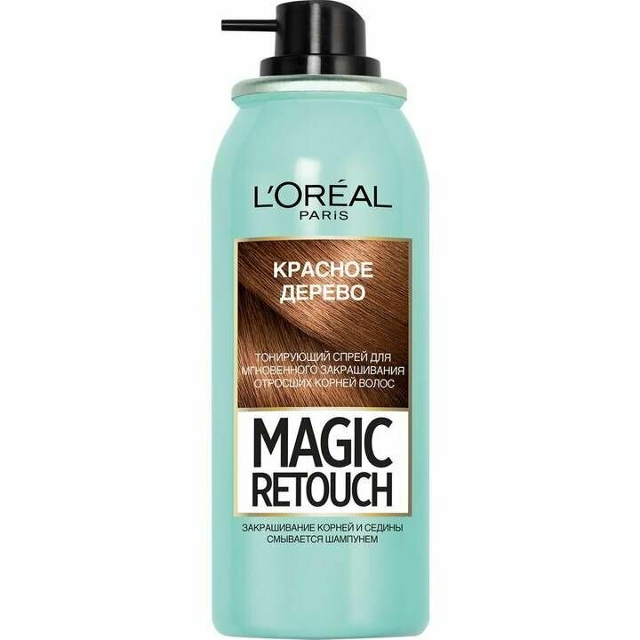 LOREAL. Тонирующий спрей для закрашивания отросших корней волос MAGIC RETOUCH красное дерево, 75 мл — фото 1