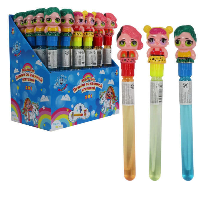 Мыльные пузыри с игрушкой 1 шт 1TOY Мы-шарики! маленькие, детские, для малышей, для девочек и мальчиков