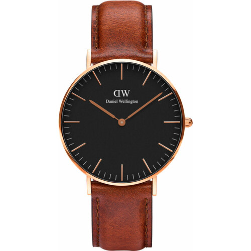 фото Наручные часы daniel wellington, золотой, коричневый