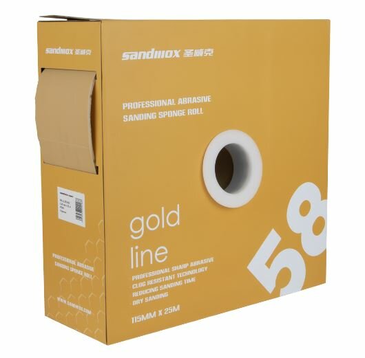 Шлифовальная бумага Sandwox Gold на поролоне Р240, размер 11,5х12,5 см, 10 штук