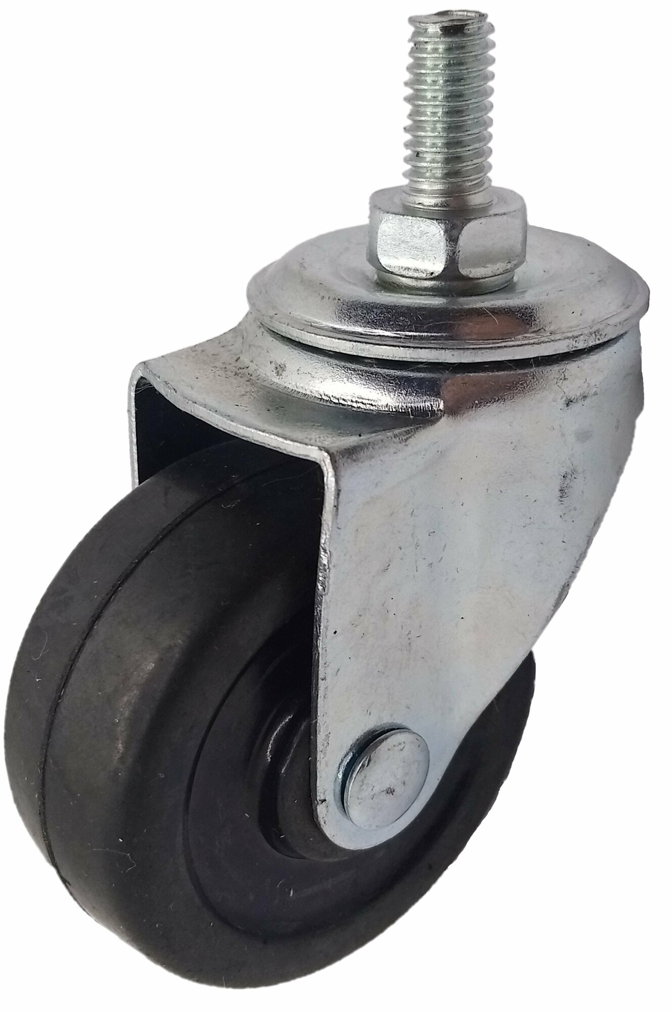 фото Колеса для тележек и мебели 50 мм поворотное с болтов, литая резина