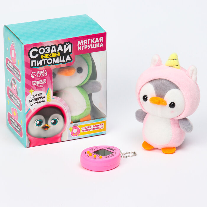 Milo toys Мягкая игрушка с электронной головоломкой "Пингвин"