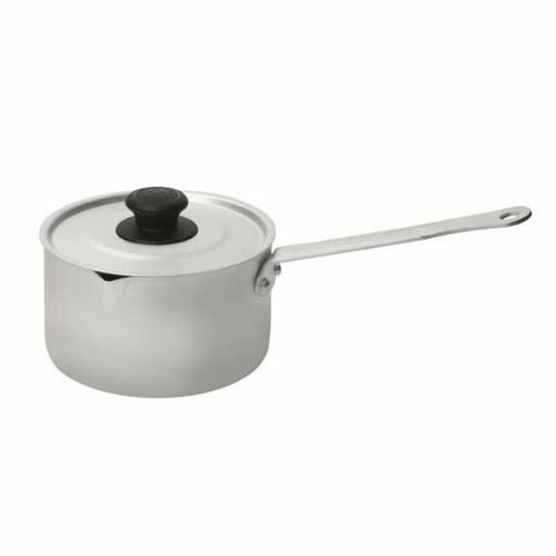 Ковш 0,75л, алюминевый цилиндричский 1 металическая ручка, металическая крышка