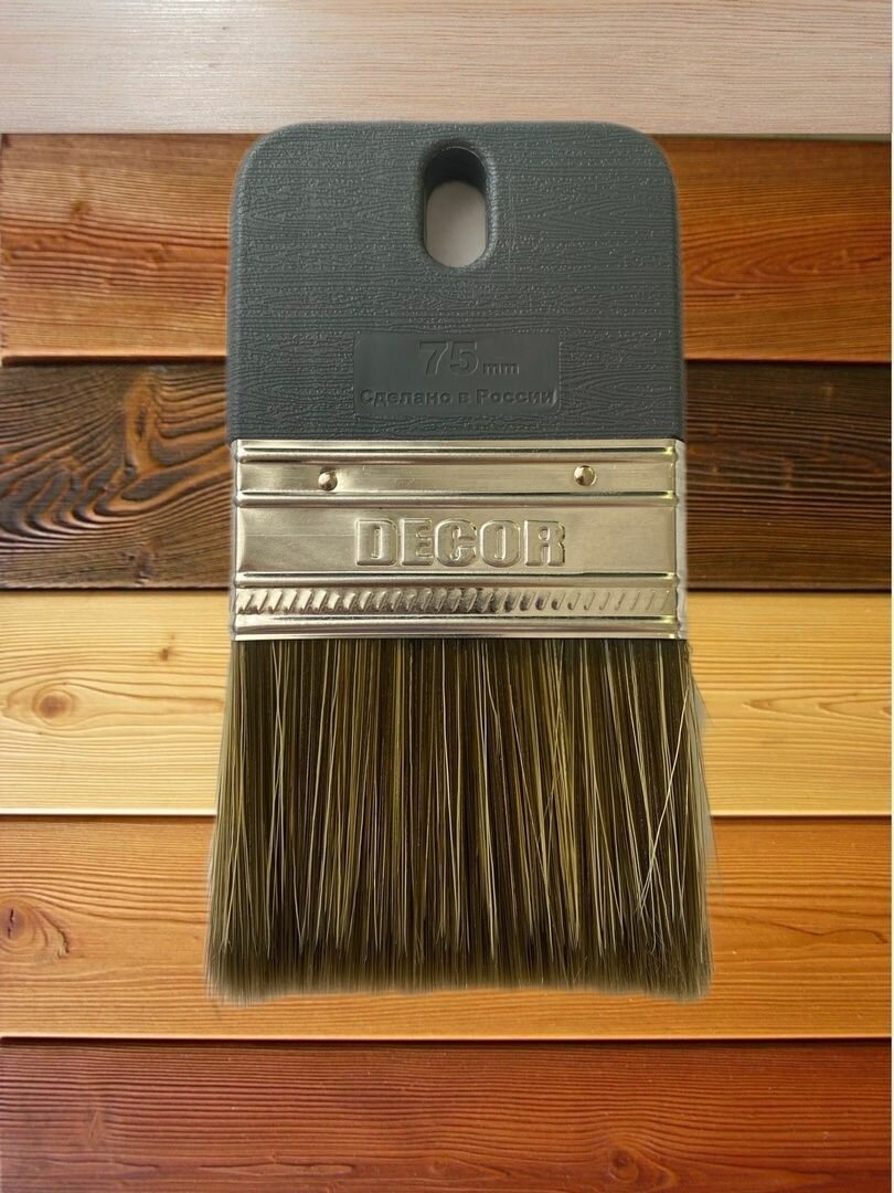 фото Кисть плоская , темный смешанный ворс, для Декоративных работ DЕCOR /990-075 75мм