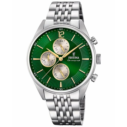 фото Наручные часы festina f20285/9, серебряный, зеленый