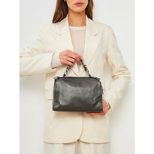 фото Сумка кросс-боди , фактура гладкая, серебряный, серый swendi