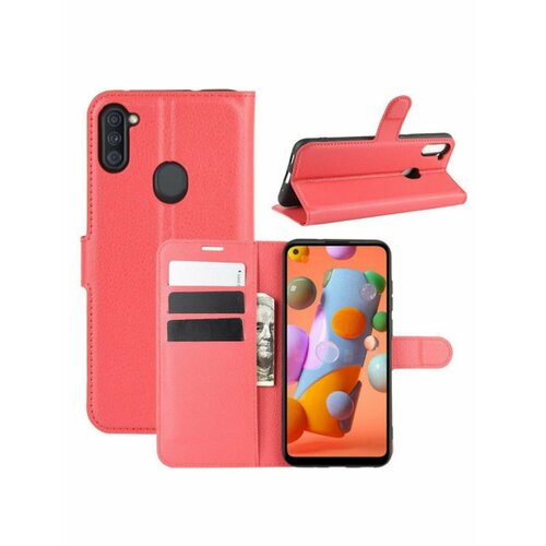 brodef wallet чехол книжка для samsung galaxy m51 красный Brodef Wallet Чехол книжка кошелек для Samsung Galaxy A11 / Galaxy M11 красный