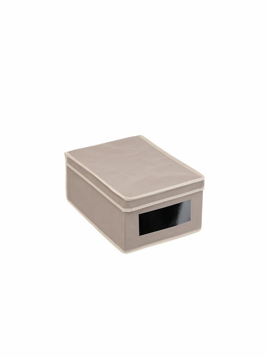 Коробка для хранения Вельвет Casaentera CE06-AH-10 серый 350х250х160