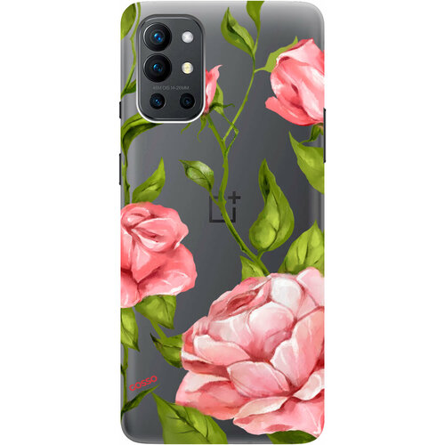 Силиконовый чехол на OnePlus 9R / ВанПлюс 9Р с 3D принтом Amazing Roses прозрачный силиконовый чехол на oneplus 9r ванплюс 9р с 3d принтом rose прозрачный