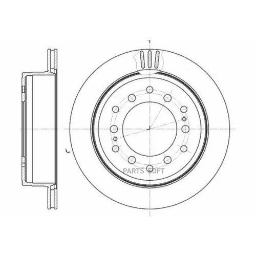 ROAD HOUSE 695610 Диск торм зад вент312x18 6 отв 2шт 19174₽