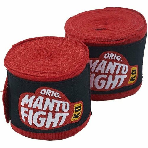 Бинты боксерские, эластичные Manto Glove 2 шт. - Красный (4 метра)