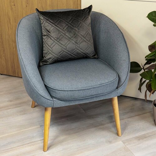 Подушка декоративная CITY GLAM 43х43 см серый графит 1284₽