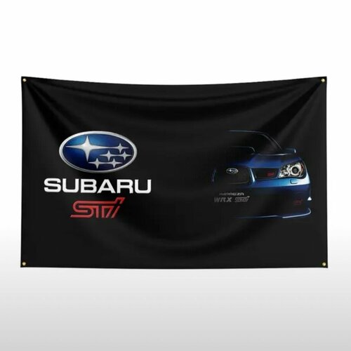 Флаг плакат баннер JDM Subaru STI Субару