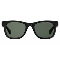 Детские солнцезащитные очки Polaroid PLD 8009 / N / NEW 807 M9, цвет: черный, цвет линзы: серый, квадратные, ацетат