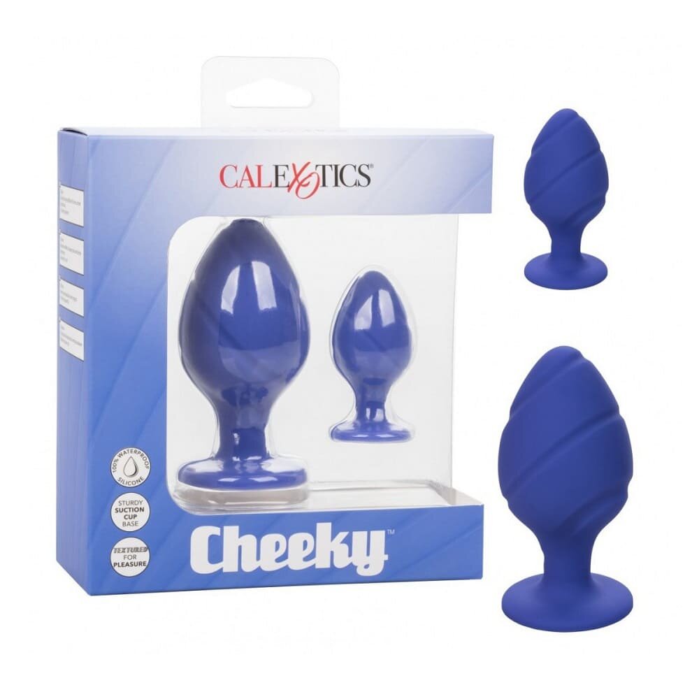 Набор из двух анальных пробок «Cheeky», синий