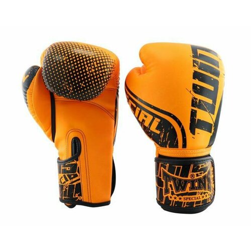 Боксерские перчатки Twins Special Range Black Orange, 8 oz, оранжевый