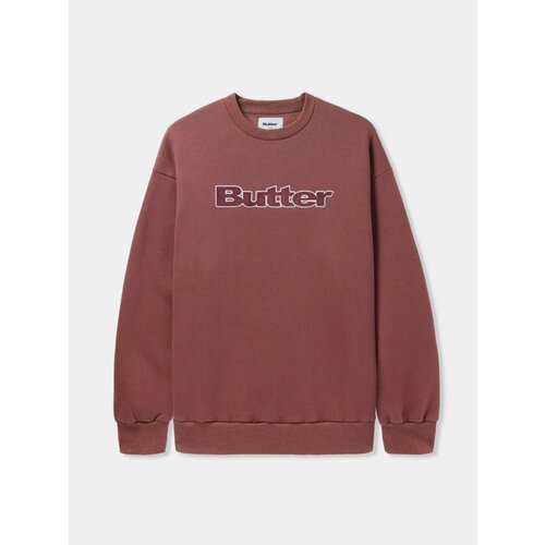 фото Свитшот butter goods cord logo crewneck, размер xl, бордовый