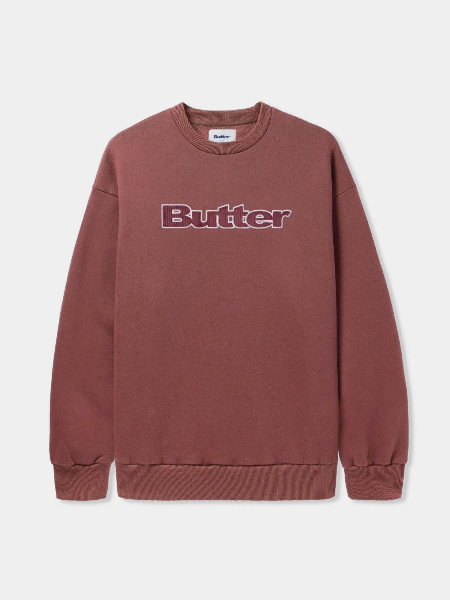 Свитшот Butter Goods Cord Logo Crewneck, размер M, , бордовый